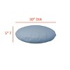 Covers&All Round Pillow Cover, Weather & UV Resistant, with Zippers, Round 30 in Diameter x 5 in H, Sky Blue - 2 of 4