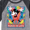 Boys' - Disney - Mickey Music Is Life Raglan Graphic T-Shirt - 2 of 4