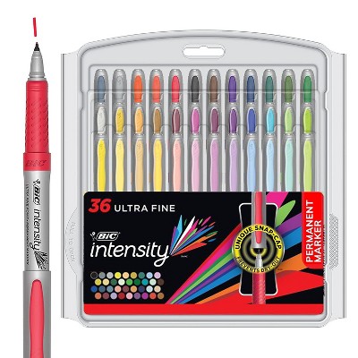 FREE SHIPPING BIC Intensity Permanent Markers Fine Pt 12CT Black 