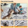 Machine Washable Area Rugs Vintage Printed Living Room Rugs with Non-Slip Backing, Soft Low Pile Floor Carpet - 2 of 4