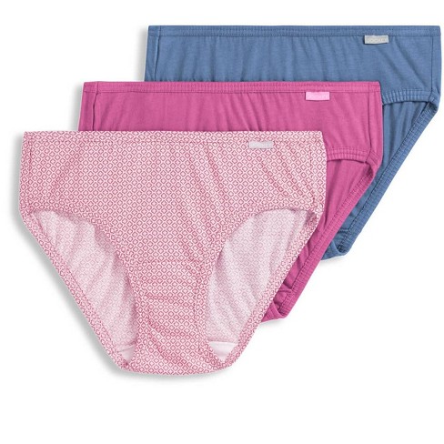 Jockey Women's Elance Bikini - 3 Pack 4 Wild Orchid/clove Geo/dusk Blue :  Target