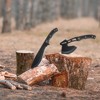 VEVOR Hunting Knife and Hatchet Axe Combo Set with Sheath, Fixed Blade Tactical Knife and Camping Axe, Stainless Steel Knife and Camping Hatchet,Black - 2 of 4