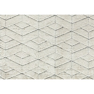 Cadence 5' x 7' Limestone Geometric Stain-Resistant Area Rug