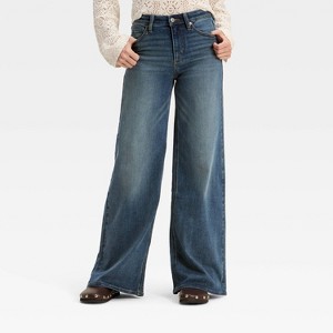 Women's Everyday High-Rise Wide Leg Jeans - Universal Thread™ - 1 of 3