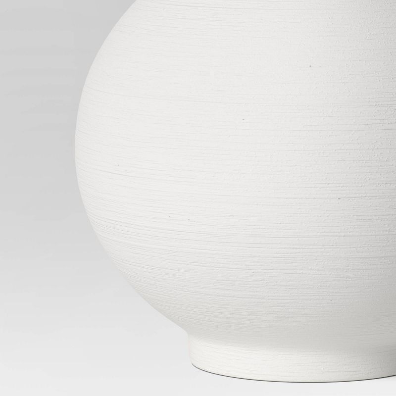 Ceramic Round Textured Vase White - Threshold&#8482;, 4 of 11