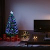 Syemin Artificial Trees 6ft Top With Stars PVC Material Fiber Optics 230 Branches Christmas Tree Artificial Hinged Christmas Tree, Green, 30"*30"*72" - 4 of 4