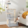 Tangkula Modern Cat Tree 44 Inch Multi-level Cat Tower w/ Removable Padded Top Perch - 3 of 4