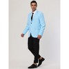 INSPIRE CHIC Men's Single Breasted One Button Dress Suit Jackets Blazer - 4 of 4