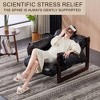 Vynxaria Medieval modern style lounge chair,removable armrests, vintage oil wax leather sofa chair, vintage style decorative chair - 4 of 4