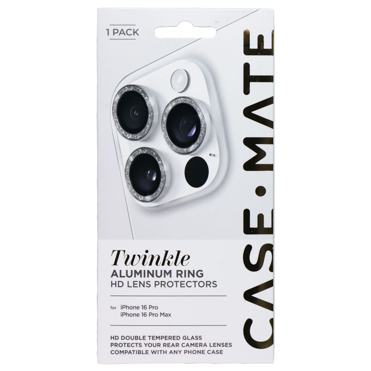 Case-Mate Twinkle Aluminum Ring HD Lens Protectors for iPhone 16 Pro/Pro Max