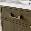 HBEZON 20''W Bathroom Vanity with Integral Resin Sink, Freestanding Modern Bathroom Cabinet with Soft Close Door, Rubber Wood, Gray - 4 of 4