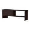 47.4" Particle Board Stained Walnut 2-Shelf Entertainment Center with Door and Open Storage for Living Room - 3 of 4