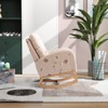 CAVINAS Rocking Chair Modern Accent Chair Upholstered Glider Rocking Chair with High Back Comfy Chair Reading Chair - 2 of 4