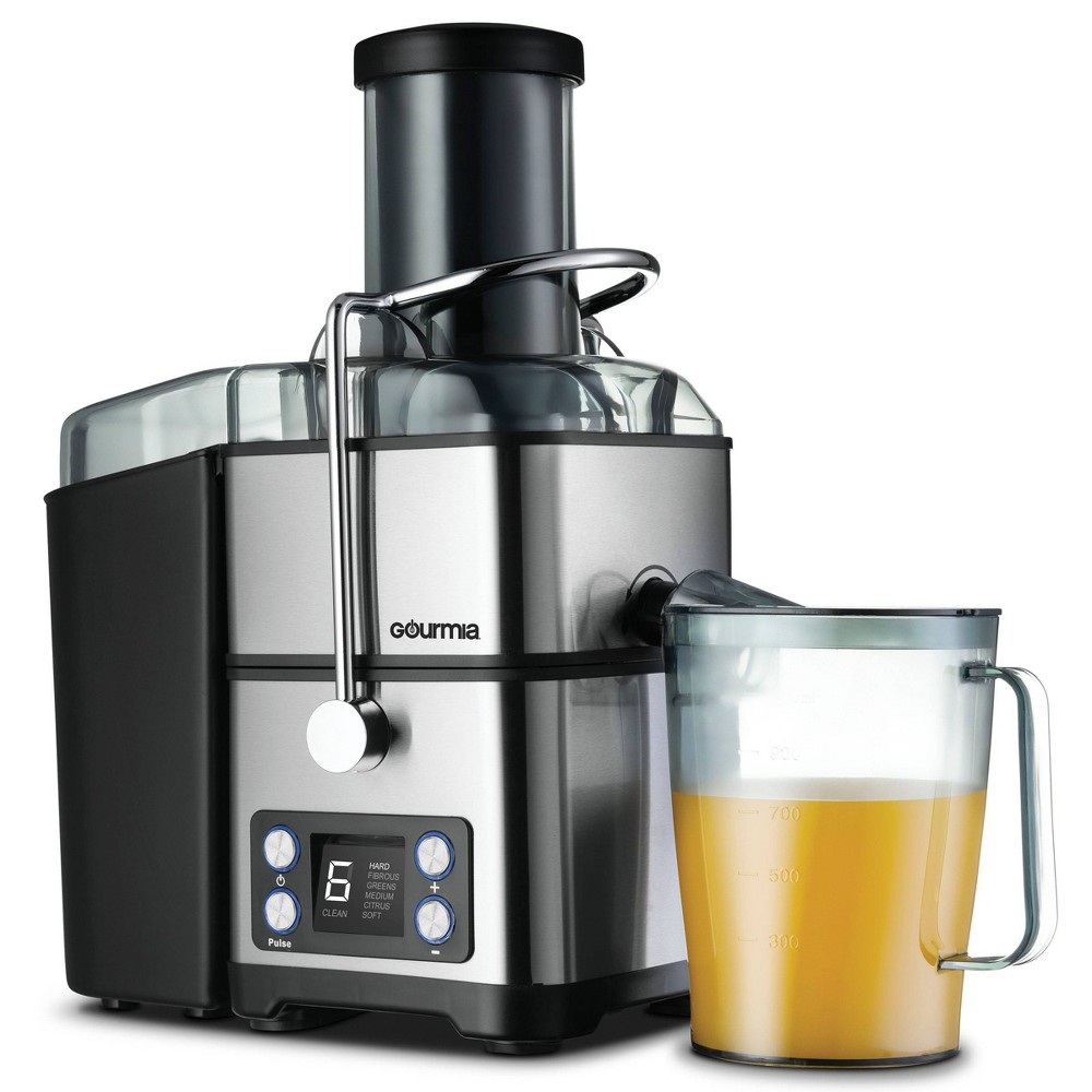 Photos - Juicer Gourmia 6 Speed Wide Mouth Juice Extraction with Self-Clean: Stainless Steel , 800W, Dishwasher-Safe Parts 