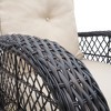 SKRAN Garden Rocking Chair,Outdoor Rattan Rocker Chair with All-weather Hand-woven Resin Wicker,Powder-coated Metal Frame for Backyard,Porch - 4 of 4