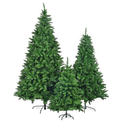 SEVOBAL Set of 3 Pre-Lit Christmas Tree Prelit Artificial Christmas Tree Pine Artificial Premium Holiday Decoration Home, Green, 51.5"*16.5"*15.75"