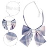 Elerevyo Women's Colorful Plaid Pretied Bow Ties with Elastic Band - 3 of 4