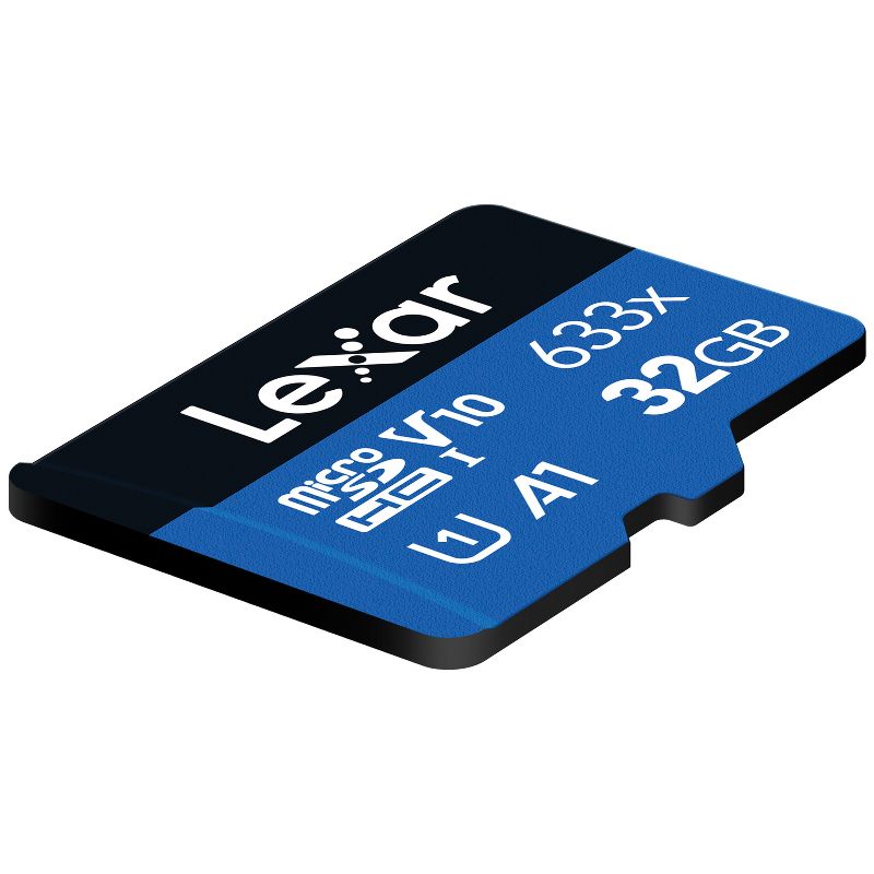 Lexar® High-Performance BLUE Series 32 GB 633x UHS-I microSDHC™ Memory Cards with SD Adapter, 2 Pack, 3 of 6