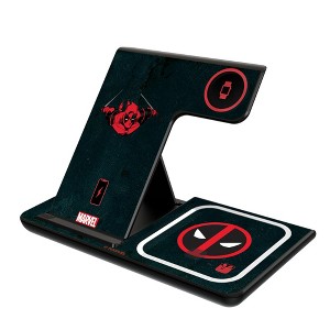 Keyscaper Marvel Deadpool Badge 15-Watt 3 in 1 Charging Station - 1 of 4