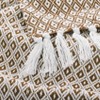 Americanflat Omala Throw Blanket in Mustard and White Mini Diamond - 100% Cotton with Fringe - 50" x 60" - 3 of 4