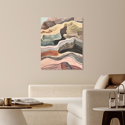Coyote Tan Boho Abstract Canvas Wall Art, 36" x 45"