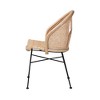 bali & pari Lisa Modern Bohemian Natural Brown Rattan and Black Metal Dining Chair - 4 of 4