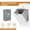 Double Tilt Out Trash Cabinet, Wooden Kitchen Trash, with Deodorising Function, for Farmhouse, Pantry, Laundry Room - 3 of 4