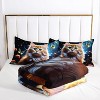 Boersma Cat Comforter Set Queen Size, 3D Animals Flowers Bedding Set, Cat Lovers Quilt Bed Set for Girls Kids Teens - 4 of 4