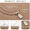 Layered Cross Pendant Necklace for Women, Non-Tarnish Gold or Silver Paperclip Link Chain - 4 of 4