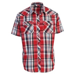 Gioberti Men's Western Cowboy Short Sleeve Shirt with Snap Buttons - 1 of 1