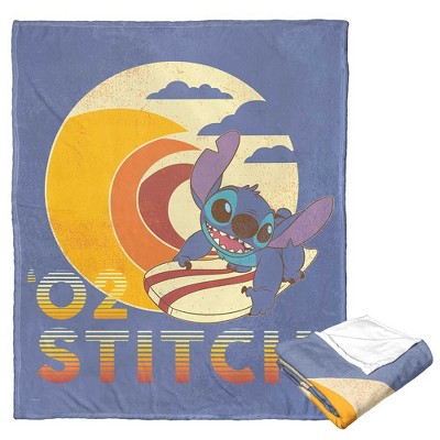 Disney Lilo and Stitch Vintage Aloha Stitch Silk Touch Throw Blanket 50x60 Inches