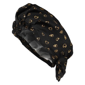 Unique Bargains Women Double Layer Heart Bow Shower Cap 1 Pc - 1 of 3