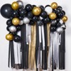 PartyWoo Crepe Paper Streamers Black Gold Silver 8 Rolls 656 ft 1.8 in x 82 Ft Roll - 2 of 4