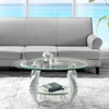 SPI Home Seahorse Coffee Table – 42" Glass-Top Nautical Table with Sculpted Marine Base, Coastal Living Room Statement Furniture - 4 of 4