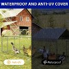 Large Walk-in Metal Chicken Coop, Waterproof & Anti-Uv Cover, Heavy Duty Wire Mesh Run, Outdoor Poultry Pen for Chickens, Ducks, 120 x 40 x 40In - 2 of 4