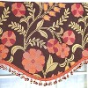RLF Home Lady Diane Cornice Valance Brown with Multicolor Tassel Trim 100% Cotton Fits Up to 48"W 50" x 17"  Brown - 4 of 4