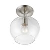 Livex Lighting Aldrich 1 - Light Semi-Flush Mount in  Brushed Nickel - 4 of 4