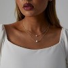 14K Gold Plated Birthstone Necklace, Emerald CZ & Birth Flower Pendant, Dainty Birthday Jewelry Gift for Women - 2 of 4