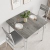 WhizMax Dining Table Set for 2 with Square Wood Top and Cushioned Chairs, 3 Piece Kitchen & Dining Room Sets for Small Space, Apartment - 4 of 4