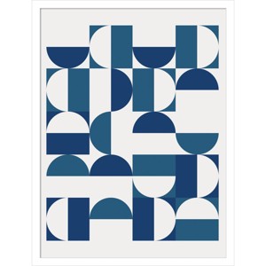 Amanti Art 19" x 25" Bauhaus Inspired Geometric Print I by The Creative Bunch Studio : Hardwood Frame, Abstract Art - 1 of 4