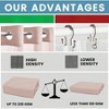 Blush pink no hook shower curtain with snap - in liner, 230gsm waffle weave, 71Wx 74H. - 2 of 4