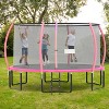 BestMassage Trampoline 8/14FT  Round Outdoor Trampolines with Safety Enclosure Net Safe ASTM Certified Family Fun for Kids and Adults - 2 of 4