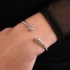 Lucy Quartermaine Twist Drop Bangle - Unique Sterling Silver Design, Small - 2 of 4