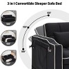 SEVOBAL Foldable Futon Sofa Bed Multi-Functional Pullout Sofa Bed Modern Sofa Velvet Pull-Out Bed Adjustable Back, Black, 46.61"*38.42"*14.63" - 3 of 4
