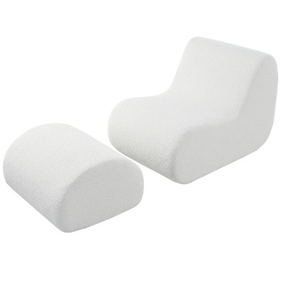 Anybear 44"L x 29"W x 27"H Modern Lounge Chair and Ottoman