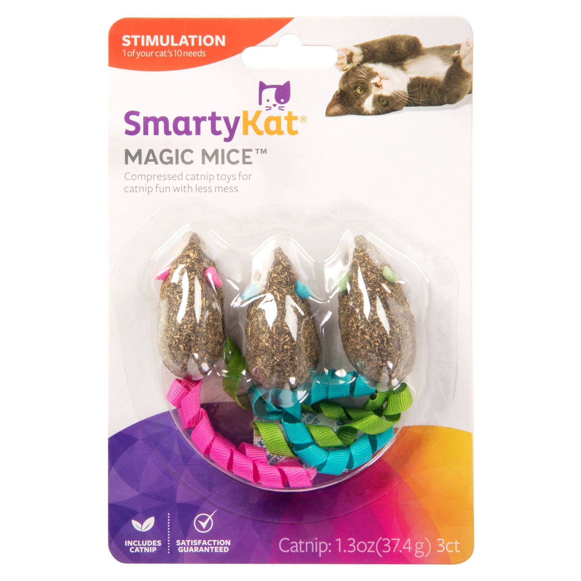 SmartyKat Magic Mice Cat Toy - 3pk