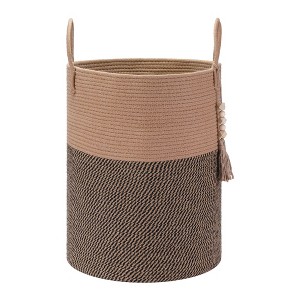Unique Bargains Handcrafted Odorless Cotton Rope Widened Handles Storage Basket - 1 of 4