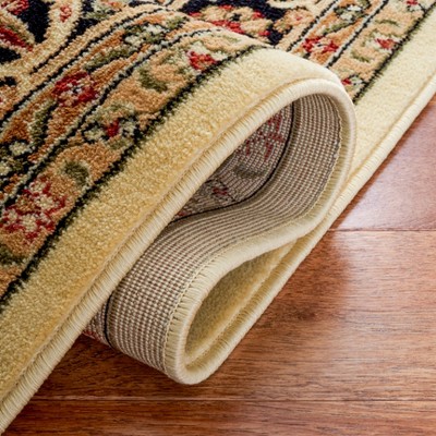 Lyndhurst Beige and Black 8' x 10' Synthetic Area Rug