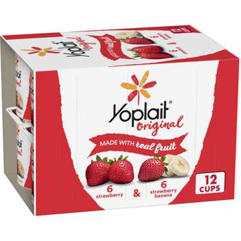 Yoplait Original Strawberry Banana Low Fat Yogurt - 72oz/12ct