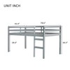 NicBex Twin/Full Size Loft Bed,Rubber Wood Loft Bed Frame with Ladder and Guardrail,Bed Frame for Adults,Kids,Box Spring Not Required - 3 of 4